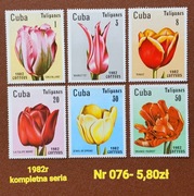 Znaczki flora:076: kwiaty- Kuba 1982r **
