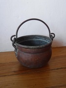 Stary średni kociołek miedziany ZOBACZ 