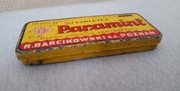 Paramint R. Barcikowski S.A. Poznań, przedwojenne opakowanie, metalowe.