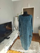 Sukienka z srebną nitką