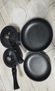 Zestaw naczyń indukcyjnych z zdrową powłoka ceramiczną.Bezia.