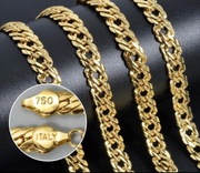 Łańcuszek , łańcuch ,Italy , platerowany 14K zlotem