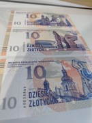 10 złotych 2017 WARSZAWA KRAKÓW KATOWICE UNC