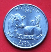 25 Centów 2004 P  r -     USA  Wisconsin    stan !!