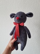 Szydełkowa myszka, przytulanka, pluszak, handmade 