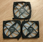 3x MSI MAG F120 ARGB Wentylatory Reverse do obudowy odwrócone 120mm 12cm