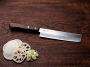 Vintage Japoński nóż Nakiri Sakai Takemori 165mm stal węglowa
