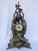 Francuski Zegar Kominkowy z Onyksem