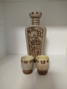 Karafka porcelana + 2 kieliszki 