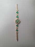 Elegancki zegarek damski Zielona koniczyna stal chirurgiczna