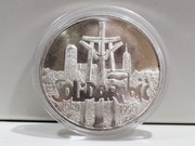 100000 zł 1990 r. Solidarność, uncja Ag 999