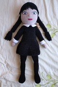 Lalka Wednesday duża 75cm ręcznie wykonana z włóczki