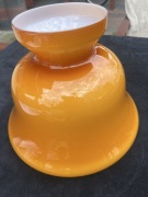 Bursztynowy szklany klosz Vintage typu Aladyn (4a)