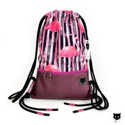 Workoplecak MRAUU - 100% handmade - FLAMINGI