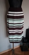 Spódnica dzianina paski minouu mięta czekolada