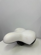 Siodło rowerowe białe szerokie nowe II kategorii