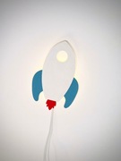 Ręcznie wykonane lampki LED z drewna - rakieta