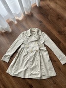 Beżowy damski dziewczęcy płaszczyk na wiosnę trencz S 36 Deep