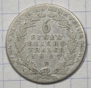 #3032 Niemcy Brandenburgia-Prusy 1/6 talara 1817 D srebro 