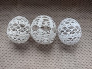 Szydełkowe jajka, pisanki 7 cm, ozdoby wielkanocne