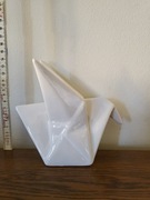 Ptak z origami, Ceramiczna figurka, dekoracja, vintage, stan bardzo dobry