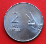 2 Rupie  2010 B r  -   Indie   Dwa palce