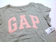 GAP t-shirt | koszulka | szary melanż | brokatowe logo | nowa | 10 11 lat