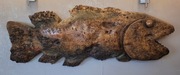 Benedykt Janaszek Rzeźba drewniana płaskorzeźba Ryba drewno 146x55x13 cm