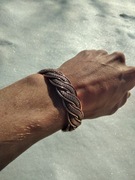 Bransoletka miedziana mankietowa 18-19cm 