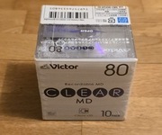 Minidisc Victor clear 80 opakowanie 10 sztuk, nowe