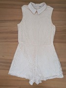 elegancki krótki kombinezon z koronką wizytowy * S/M