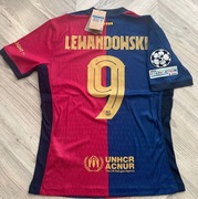 koszulka FC BARCELONA domowa 24/25 LEWANDOWSKI 9 meczówka! L slim! LM!