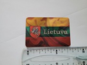Magnes na lodówkę - 640f. LITWA Flaga METALIZOWANY