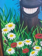 Uśmiech Konia. Akryl. Werniks.