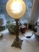 Lampka figuralna mosiądz alabaster