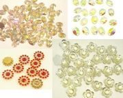 DIAMENCIKI OCZKA do przyszycia i klejenia komplet 130szt (K053)