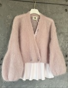 Sweter z dzwonkowym rękawem 81%kidmoher 