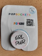 Uchwyt na palce PopSockets wielokolorowy z napisem Popgrip silikonowy