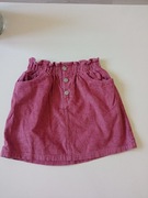 Zara sztruksowa spódniczka mini na gumie r 158-164