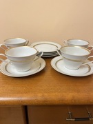 Porcelanowy Zestaw Filiżanek Włocławek PRL