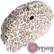 Beżowy organizer do Obag MOON LIGHT panterka beż piasek hummus wkład OMAY