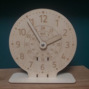 Zegar Edukacyjny Drewniany – Nauka Czasu i Godzin – Rękodzieło Montessori