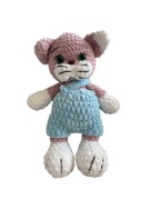 Ręcznie robiony Kotek na szydełku – Maskotka HandMade, Prezent, 26 cm