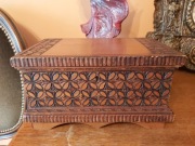 Stara drewniana szkatułka Cepelia XXw.