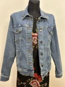 Kurtka jeansowa damska ADPT katana denim niebieska XL 42 wiosenna na wiosnę