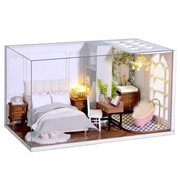 Miniaturowy domek DIY Składany Drewniany Model 3D Okna Barcelony