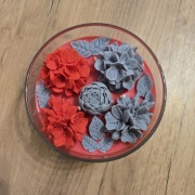 Świeca sojowa w szkle o zapachu wanilii z wiśnią