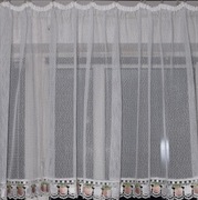 Firanka dzianina fantazyjna biała - jabłka 2,75m x 1,10m