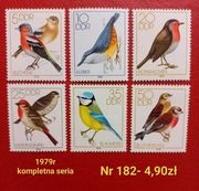 Znaczki fauna:182: ptaki- DDR/NRD 1979r **