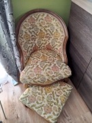 Fotel Ludwikowski z podnóżkiem na spr